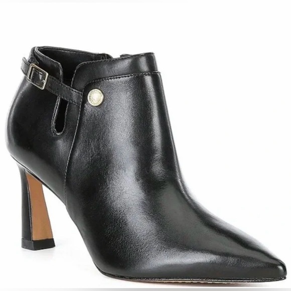 Vince Camuto Keeshey Leather Buckle Detail Booties size 8.5 - Picture 2 of 11